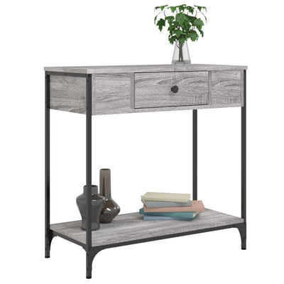 Konsolipöytä harmaa Sonoma 75x34,5x75 cm tekninen puu
