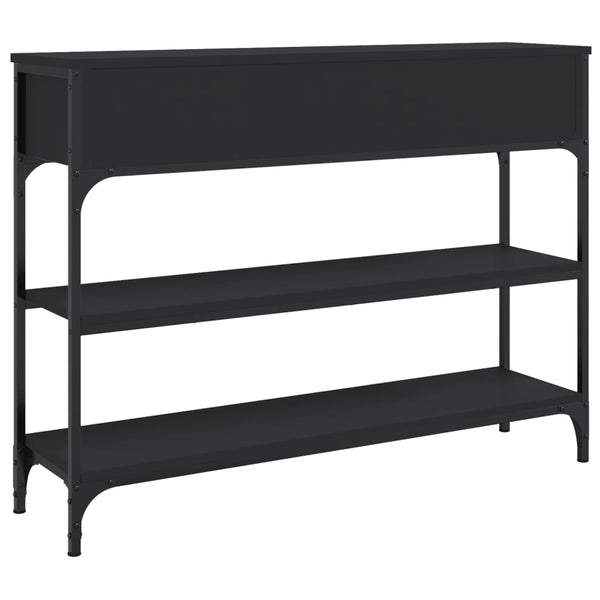 Konsolipöytä musta 100x25x75 cm tekninen puu
