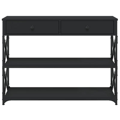Konsolipöytä musta 100x28x75 cm tekninen puu