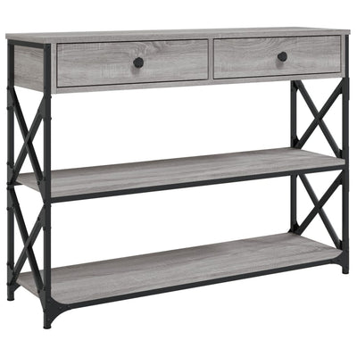 Konsolipöytä harmaa Sonoma 100x28x75 cm tekninen puu