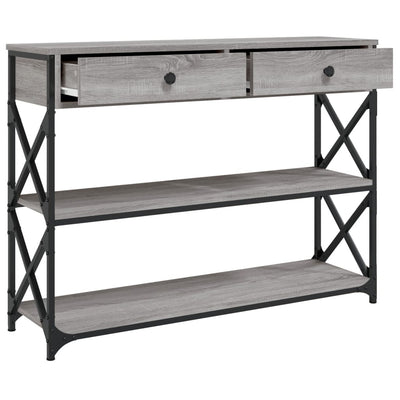 Konsolipöytä harmaa Sonoma 100x28x75 cm tekninen puu