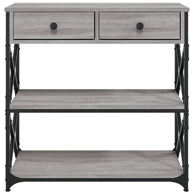 Konsolipöytä harmaa Sonoma 75x28x75 cm tekninen puu