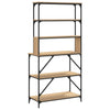 Leipurihylly 6 kerrosta Sonoma-tammi 90x40x180 cm tekninen puu
