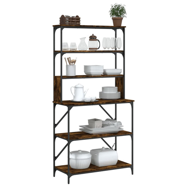 Savutammi leipurihylly Prazaru 90x40x180cm (6 kerrosta, puinen)