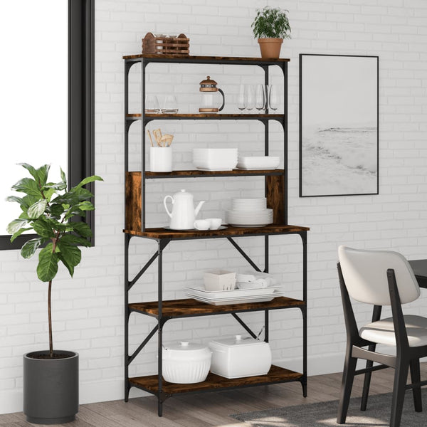 Savutammi leipurihylly Prazaru 90x40x180cm (6 kerrosta, puinen)