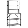 Harmaa sonoma leipurihylly Prazaru 90x40x180cm (6 kerrosta, puinen)