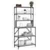 Harmaa sonoma leipurihylly Prazaru 90x40x180cm (6 kerrosta, puinen)