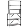 Harmaa sonoma leipurihylly Prazaru 90x40x180cm (6 kerrosta, puinen)
