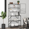Harmaa sonoma leipurihylly Prazaru 90x40x180cm (6 kerrosta, puinen)