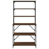 Leipurihylly 6 kerrosta ruskea tammi 90x40x180 cm tekninen puu