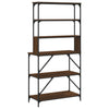 Leipurihylly 6 kerrosta ruskea tammi 90x40x180 cm tekninen puu