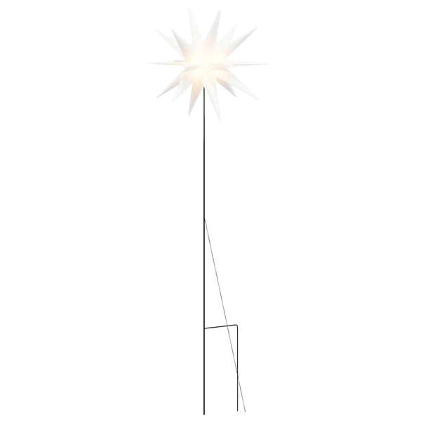 Joulun LED-tähtivalo maapiikillä taitettava valkoinen 57 cm