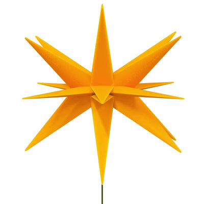 Keltainen joulun led-tähtivalo maapiikillä taitettava Ionuc 57cm