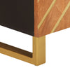 TV-taso ruskea ja musta 105x33,5x46 cm täysi mangopuu