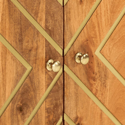 Ruskea ja musta sivukaappi Fiuta 60x33,5x75cm (mangopuu)