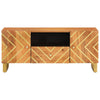 TV-taso ruskea ja musta 105x33,5x46 cm täysi mangopuu