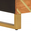 TV-taso ruskea ja musta 100x33,5x46 cm täysi mangopuu