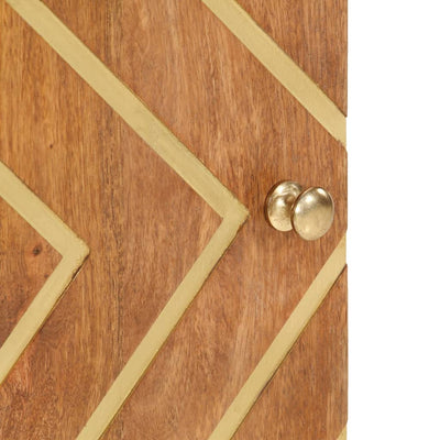 Ruskea ja musta kylpyhuonekaappi Ursulescu 38x33,5x58cm (mangopuu)