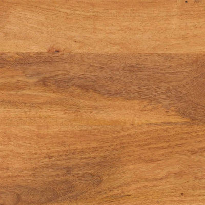 Sivukaappi ruskea ja musta 90x33,5x75 cm täysi mangopuu