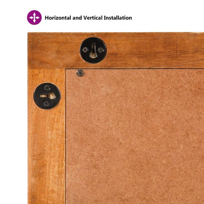 Ruskea kylpyhuoneen peili Ildoco 50x70x3cm (mangopuu ja lasi)