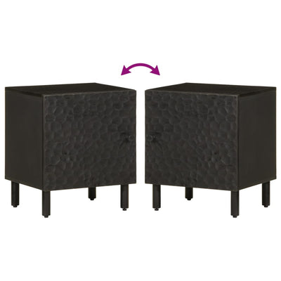 Musta yöpöydät Nadiana 40x33x46cm (2 kpl mangopuu)