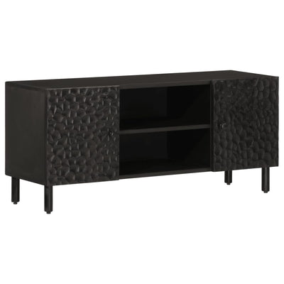 TV-taso musta 105x33x46 cm täysi mangopuu