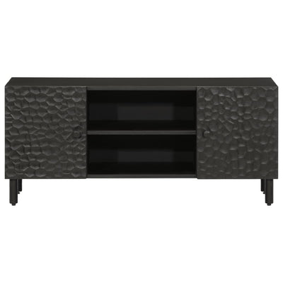 TV-taso musta 105x33x46 cm täysi mangopuu