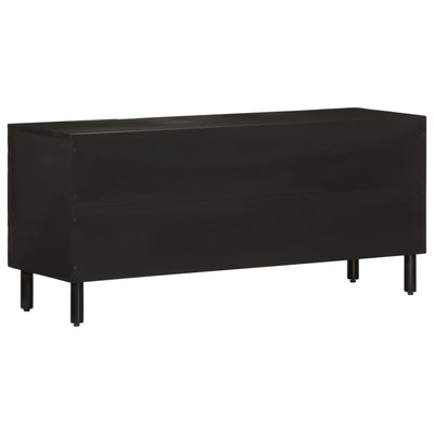 TV-taso musta 105x33x46 cm täysi mangopuu