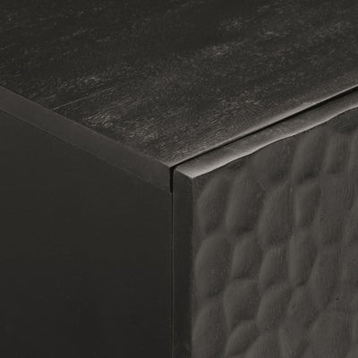 TV-taso musta 105x33x46 cm täysi mangopuu