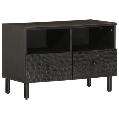 TV-taso musta 70x33x46 cm täysi mangopuu