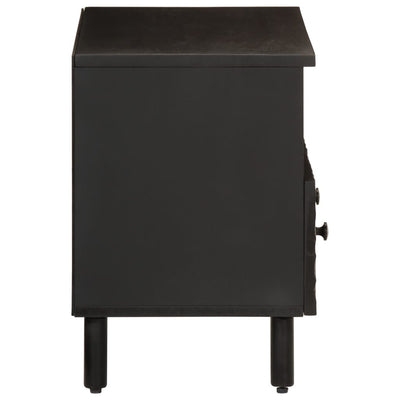 TV-taso musta 70x33x46 cm täysi mangopuu