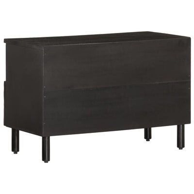 TV-taso musta 70x33x46 cm täysi mangopuu