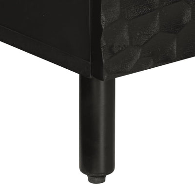 TV-taso musta 70x33x46 cm täysi mangopuu