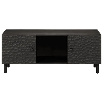 Sohvapöytä musta 100x54x40 cm täysi mangopuu