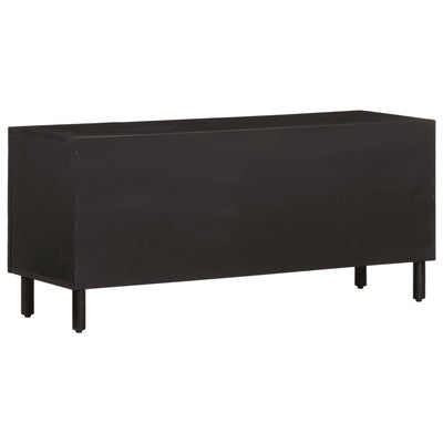TV-taso musta 105x33x46 cm täysi mangopuu