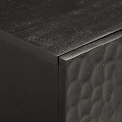 TV-taso musta 105x33x46 cm täysi mangopuu