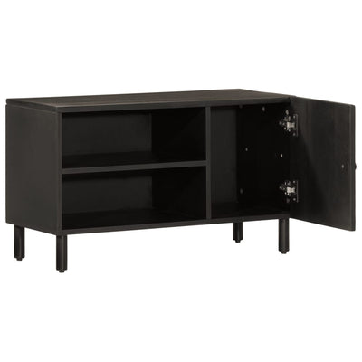 TV-taso musta 80x31x46 cm täysi mangopuu
