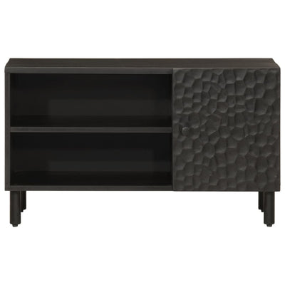 TV-taso musta 80x31x46 cm täysi mangopuu