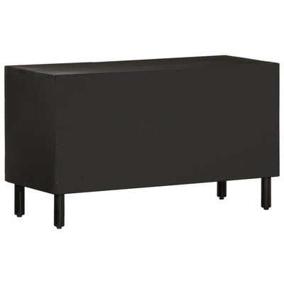 TV-taso musta 80x31x46 cm täysi mangopuu