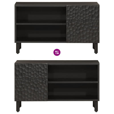 TV-taso musta 80x31x46 cm täysi mangopuu