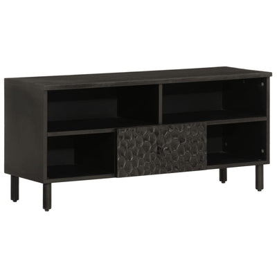 TV-taso musta 100x33x46 cm täysi mangopuu
