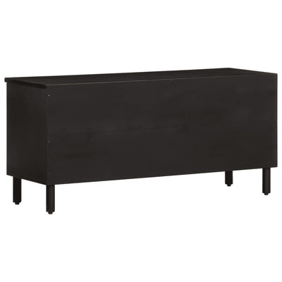 TV-taso musta 100x33x46 cm täysi mangopuu