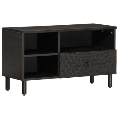 TV-taso musta 80x33x46 cm täysi mangopuu