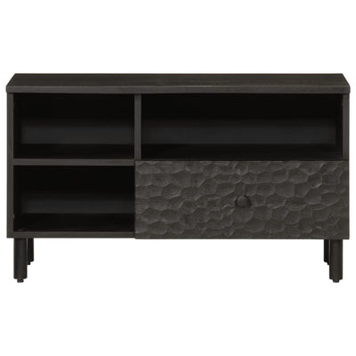 TV-taso musta 80x33x46 cm täysi mangopuu