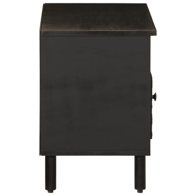 TV-taso musta 80x33x46 cm täysi mangopuu