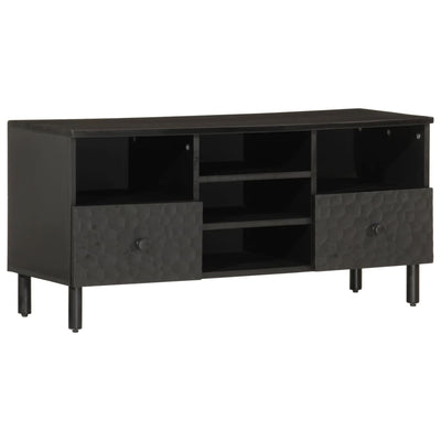 TV-taso musta 100x33x46 cm täysi mangopuu