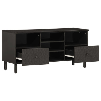 TV-taso musta 100x33x46 cm täysi mangopuu