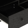 TV-taso musta 100x33x46 cm täysi mangopuu