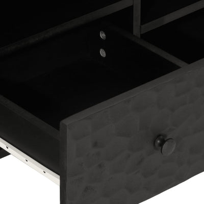 TV-taso musta 100x33x46 cm täysi mangopuu