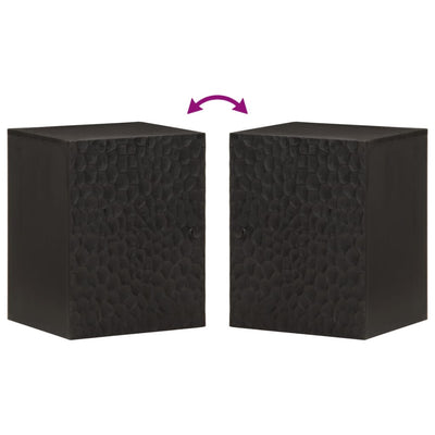 Musta kylpyhuoneen seinäkaappi Hariri 38x33x48cm (mangopuu)